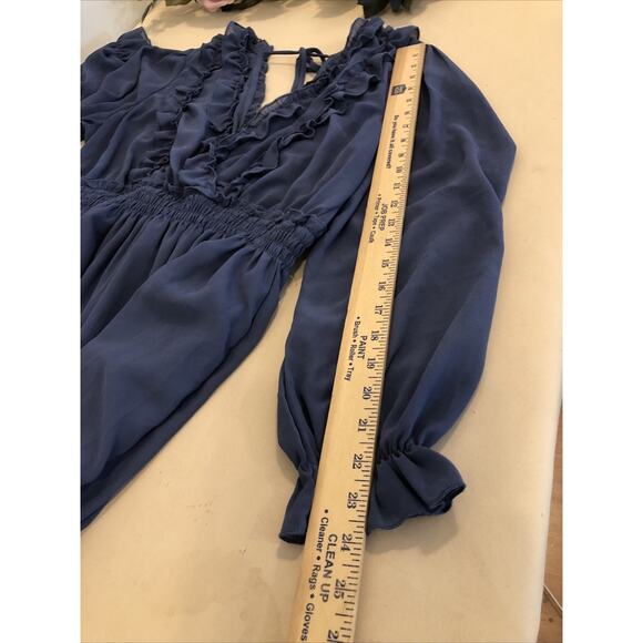 Forever 21 Women Plus Size 1X Dress Long Sleeve Fit & Flare Pleated Boho Resort - Picture 10 of 10